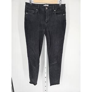 Paige Women's Black Cotton Blend Mid-Rise Verdugo Ankle Skinny Jeans Size 29